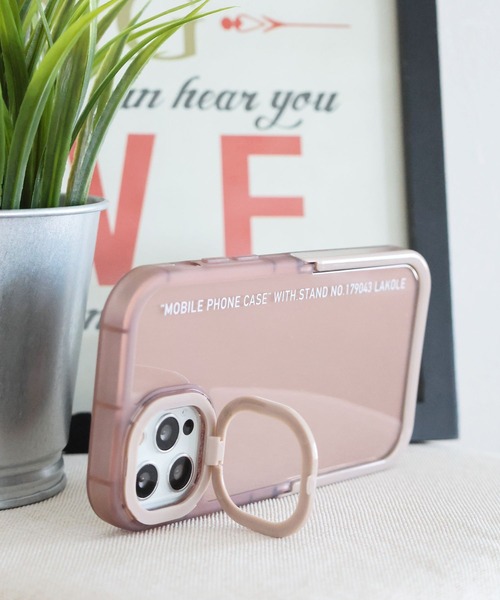 LAKOLE（ラコレ）の「ダブルスタンドiPhoneケース / 111614（スマホケース/カバー・レディース・カーキ/ピンク/ブラック/ホワイト/イエロー・X-SMALL/SMALL）」の5枚目の写真