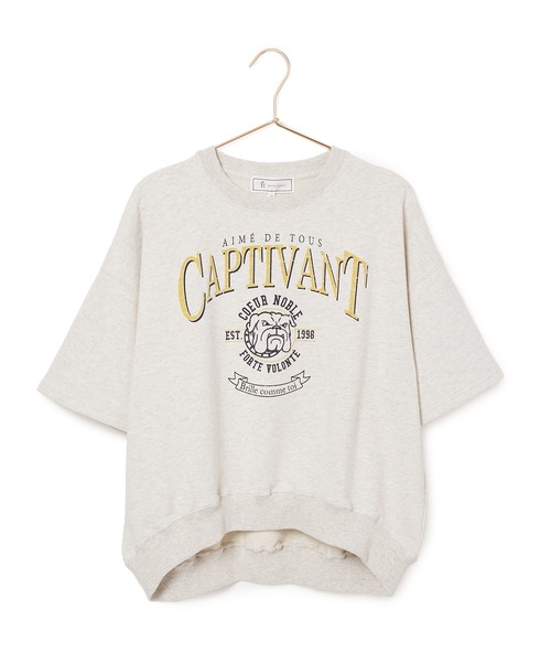 ROPE' PICNIC(ロペピクニック)の「ミニ裏毛ハーフスリーブプルオーバー(スウェット・レディース・チャコールグレー/グレー系その他/サックスブルー・38)」の5枚目の写真