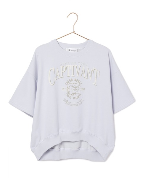 ROPE' PICNIC(ロペピクニック)の「ミニ裏毛ハーフスリーブプルオーバー(スウェット・レディース・チャコールグレー/グレー系その他/サックスブルー・38)」の6枚目の写真