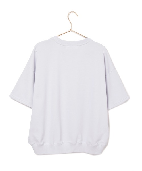 ROPE' PICNIC(ロペピクニック)の「ミニ裏毛ハーフスリーブプルオーバー(スウェット・レディース・チャコールグレー/グレー系その他/サックスブルー・38)」の7枚目の写真