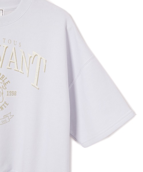 ROPE' PICNIC(ロペピクニック)の「ミニ裏毛ハーフスリーブプルオーバー(スウェット・レディース・チャコールグレー/グレー系その他/サックスブルー・38)」の9枚目の写真