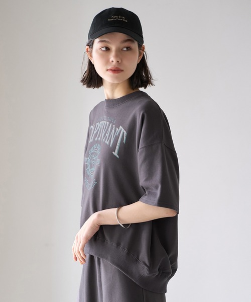 ROPE' PICNIC(ロペピクニック)の「ミニ裏毛ハーフスリーブプルオーバー(スウェット・レディース・チャコールグレー/グレー系その他/サックスブルー・38)」の19枚目の写真