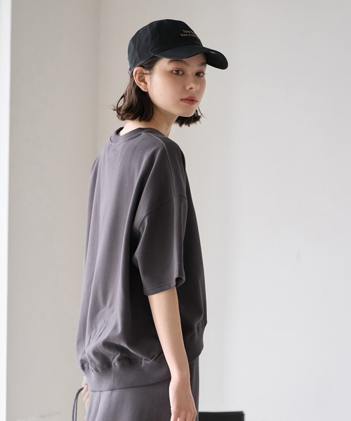 ROPE' PICNIC(ロペピクニック)の「ミニ裏毛ハーフスリーブプルオーバー(スウェット・レディース・チャコールグレー/グレー系その他/サックスブルー・38)」の20枚目の写真