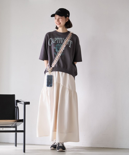 ROPE' PICNIC(ロペピクニック)の「ミニ裏毛ハーフスリーブプルオーバー(スウェット・レディース・チャコールグレー/グレー系その他/サックスブルー・38)」の21枚目の写真