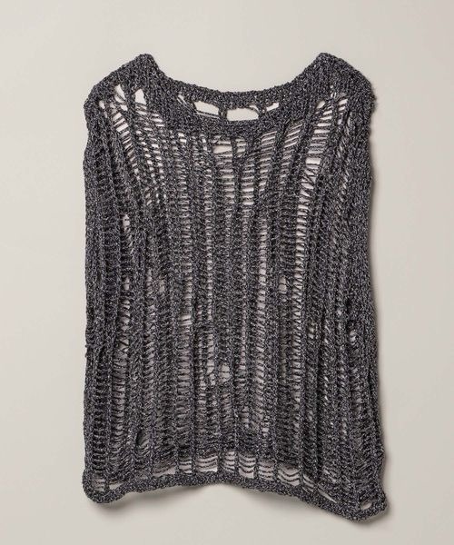 JEANASIS（ジーナシス）の「3GハリヌキラメニットNS/117268（ベスト・レディース・グレー/クリーム/ブラック・FREE）」の2枚目の写真