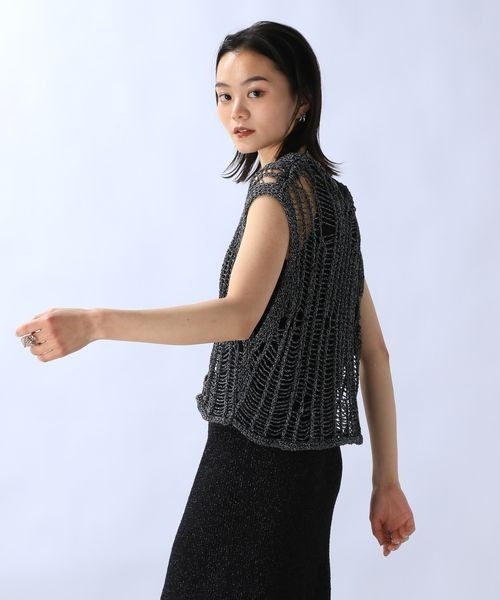 JEANASIS（ジーナシス）の「3GハリヌキラメニットNS/117268（ベスト・レディース・グレー/クリーム/ブラック・FREE）」の8枚目の写真