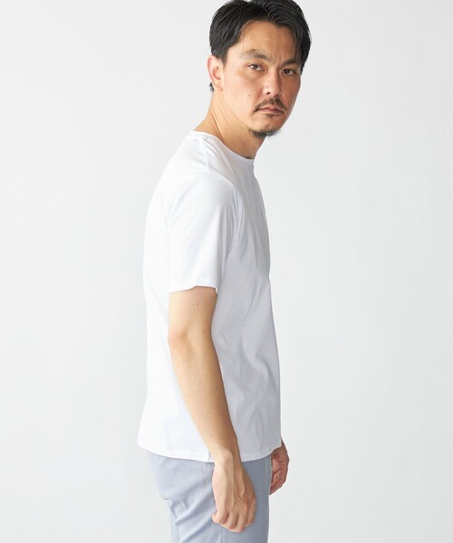 SHIPS(シップス)の「SHIPS: ALBINI クルーネック 無地 Tシャツ(Tシャツ/カットソー・メンズ・グレー/ブラック/ホワイト/ネイビー/ライトグレー・MEDIUM/LARGE/SMALL/X-LARGE)」の9枚目の写真