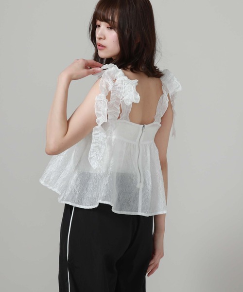 archives（アルシーヴ）の「ギャザーリボンキャミビスチェ（キャミソール・レディース・アイボリー/ブラック/ブルー・MEDIUM）」の6枚目の写真