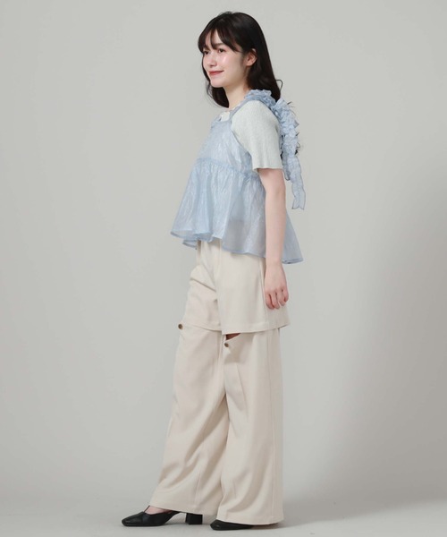 archives（アルシーヴ）の「ギャザーリボンキャミビスチェ（キャミソール・レディース・アイボリー/ブラック/ブルー・MEDIUM）」の20枚目の写真