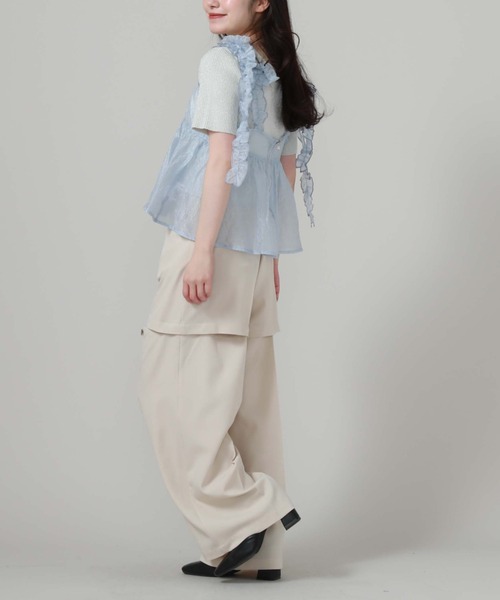 archives（アルシーヴ）の「ギャザーリボンキャミビスチェ（キャミソール・レディース・アイボリー/ブラック/ブルー・MEDIUM）」の22枚目の写真