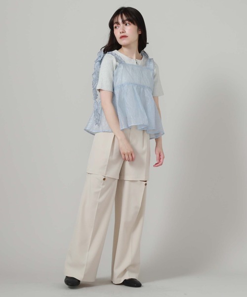 archives（アルシーヴ）の「ギャザーリボンキャミビスチェ（キャミソール・レディース・アイボリー/ブラック/ブルー・MEDIUM）」の19枚目の写真