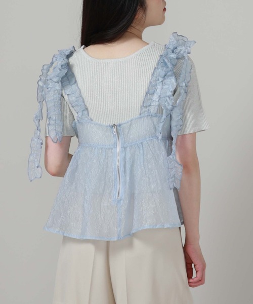 archives（アルシーヴ）の「ギャザーリボンキャミビスチェ（キャミソール・レディース・アイボリー/ブラック/ブルー・MEDIUM）」の16枚目の写真