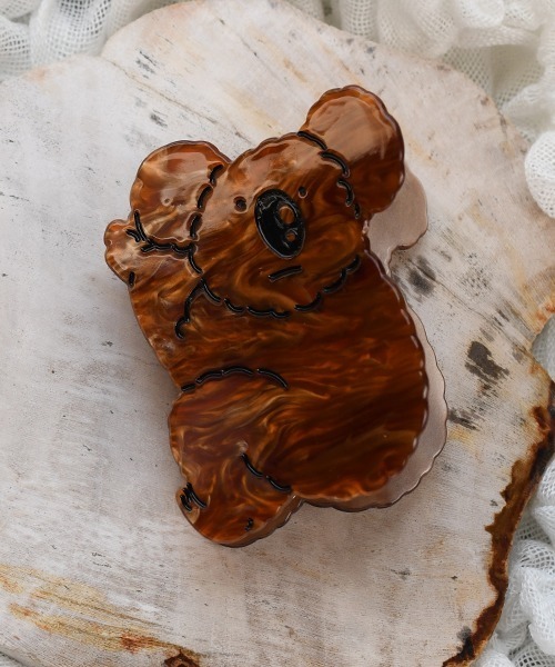 Fun & Daily（ファンアンドデイリー）の「F&D : コアラヘアクリップ（バレッタ/ヘアクリップ・レディース・グレー/ホワイト/ブラウン・FREE）」の6枚目の写真