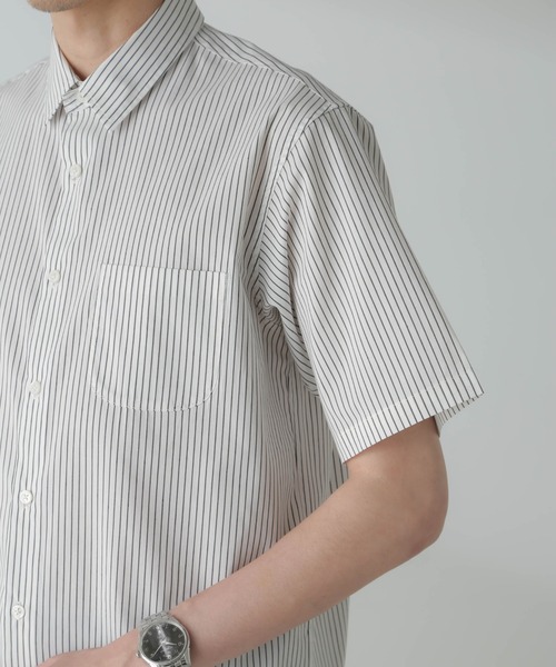 NANO universe（ナノユニバース）の「「ICE FLOW LINEN」バリエーションシャツ 半袖（シャツ/ブラウス・メンズ・ブルー/ベージュ/ホワイト・L/M/S）」の17枚目の写真