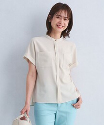 green label relaxing | ［size SHORTあり］スタンド ショート スリーブ ポケット シャツ -マシンウォッシャブル・防シワ-(シャツ/ブラウス)
