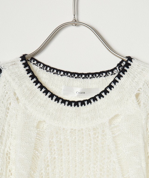 Chick(チック)の「韓国風オープンショルダーニット(Tシャツ/カットソー・レディース・ホワイト・FREE)」の2枚目の写真