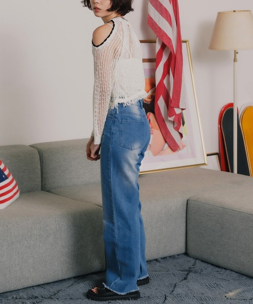 Chick(チック)の「韓国風オープンショルダーニット(Tシャツ/カットソー・レディース・ホワイト・FREE)」の12枚目の写真