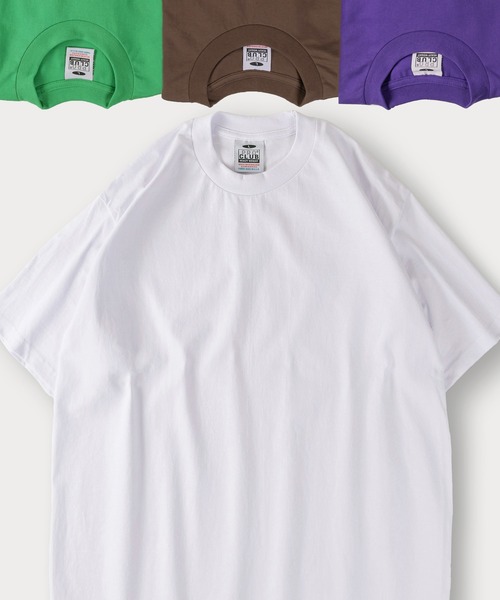 PRO CLUB (プロクラブ)の「【PROCLUB/プロクラブ】6.5OZヘビーウェイトクルーネックTシャツ/無地Tシャツ/ユニセックス(Tシャツ/カットソー・メンズ・ブラック/チャコールグレー/ブラウン/ホワイト/グリーン/パープル・M/L/XL)」の2枚目の写真