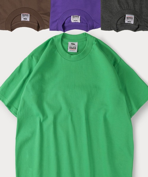 PRO CLUB (プロクラブ)の「【PROCLUB/プロクラブ】6.5OZヘビーウェイトクルーネックTシャツ/無地Tシャツ/ユニセックス(Tシャツ/カットソー・メンズ・ブラック/チャコールグレー/ブラウン/ホワイト/グリーン/パープル・M/L/XL)」の5枚目の写真
