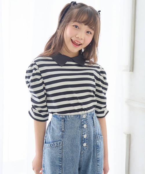 aLORS paris ボーダーカットソー　ネイビー×アイボリー アローパリ aLORS paris ボーダーカットソー ネイビー×アイボリー アローパリ