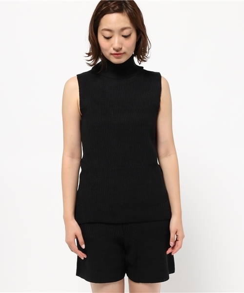 Chico（チコ）の「【who's who Chico】ノースリニットセットアップ（ワンピース・レディース・アイボリー/グレー/ブラック・FREE）」の3枚目の写真