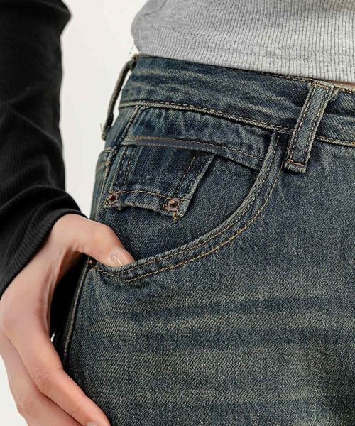 DAY CLOSET（デイ クローゼット）の「レディース ヴィンテージライクグラデーションデニムパンツ（デニムパンツ・レディース・ブルー・L/XS/S/XL/M）」の12枚目の写真