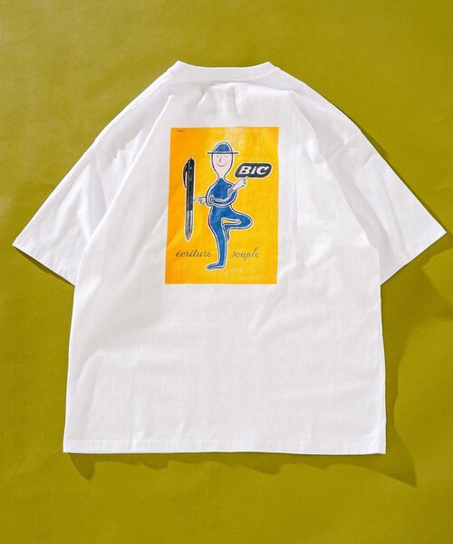 Savignac（サヴィニャック）の「SAVIGNAC (サビニャック) 別注 French Company プリント Tシャツ（Tシャツ/カットソー・メンズ・ライトブルー/ブラック/ホワイト/ライトホワイト/パープル/ブルー/グリーン/モスグリーン/ホワイト×ホワイト/ホワイト系その他/ブラック系その他/ブルー系その他・X-LARGE/MEDIUM/LARGE）」の3枚目の写真