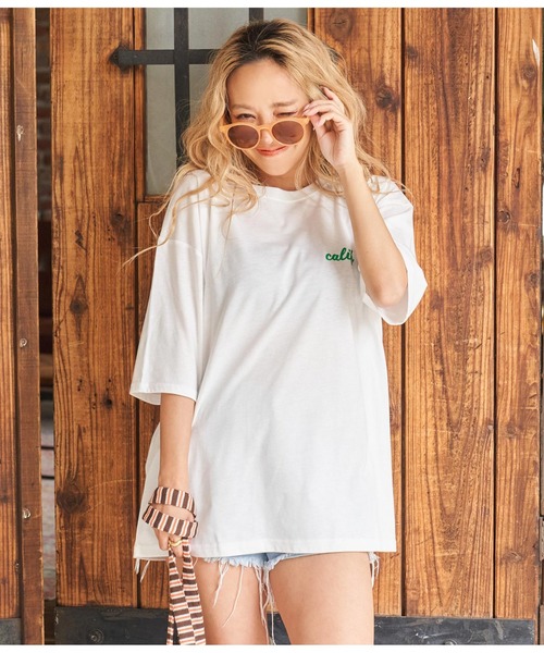 anap mimpi（アナップミンピ）の「BUSフォトプリント ビッグTシャツ（Tシャツ/カットソー・レディース・ダークグレー/ホワイト/イエロー系その他・FREE）」の9枚目の写真