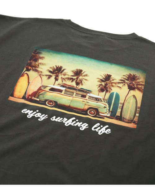 anap mimpi（アナップミンピ）の「BUSフォトプリント ビッグTシャツ（Tシャツ/カットソー・レディース・ダークグレー/ホワイト/イエロー系その他・FREE）」の5枚目の写真