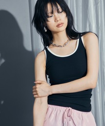 Trim Color Tank Top / トリミングカラータンクトップ【uyu./ウユ】