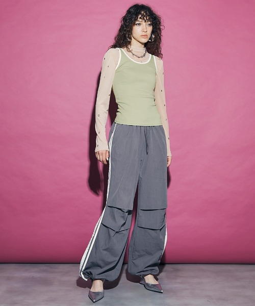 uyu.(ウユ)の「Trim Color Tank Top / トリミングカラータンクトップ【uyu./ウユ】(タンクトップ・レディース・グリーン/ブラック/レッド・FREE)」の14枚目の写真