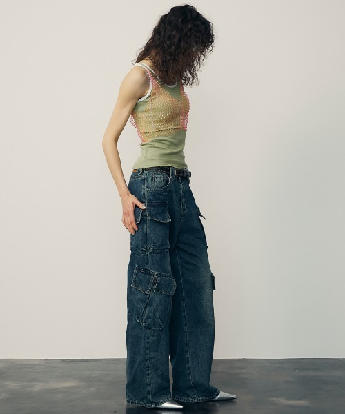 uyu.(ウユ)の「Trim Color Tank Top / トリミングカラータンクトップ【uyu./ウユ】(タンクトップ・レディース・グリーン/ブラック/レッド・FREE)」の11枚目の写真