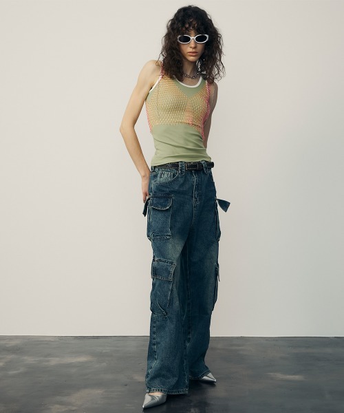 uyu.(ウユ)の「Trim Color Tank Top / トリミングカラータンクトップ【uyu./ウユ】(タンクトップ・レディース・グリーン/ブラック/レッド・FREE)」の12枚目の写真