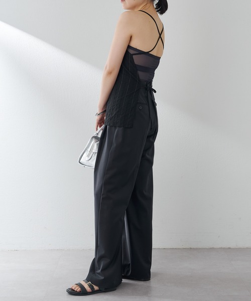 Drawing Numbers(ドローイング ナンバーズ)の「【Drawing Numbers】センタープレスワイドパンツ(スラックス・レディース・ネイビー/チャコールグレー・34/36/38)」の7枚目の写真