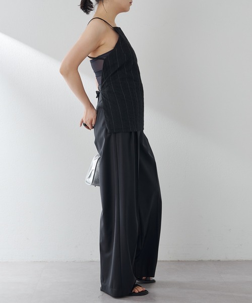 Drawing Numbers(ドローイング ナンバーズ)の「【Drawing Numbers】センタープレスワイドパンツ(スラックス・レディース・ネイビー/チャコールグレー・34/36/38)」の9枚目の写真