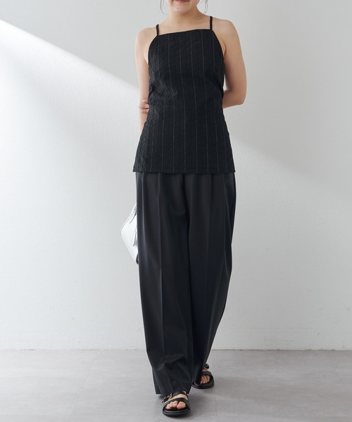 Drawing Numbers(ドローイング ナンバーズ)の「【Drawing Numbers】センタープレスワイドパンツ(スラックス・レディース・ネイビー/チャコールグレー・34/36/38)」の11枚目の写真