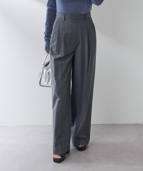 Drawing Numbers(ドローイング ナンバーズ)の「【Drawing Numbers】センタープレスワイドパンツ(スラックス・レディース・ネイビー/チャコールグレー・34/36/38)」の18枚目の写真