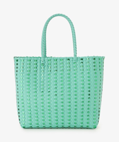 Afternoon Tea（アフタヌーンティー）の「ラメメルカドバッグ（かごバッグ・レディース・ホワイト/グリーン/ブラック・ONE SIZE）」の3枚目の写真