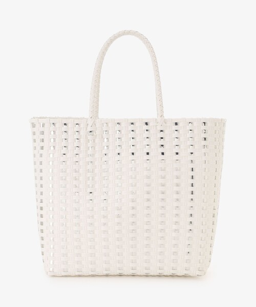 Afternoon Tea（アフタヌーンティー）の「ラメメルカドバッグ（かごバッグ・レディース・ホワイト/グリーン/ブラック・ONE SIZE）」の4枚目の写真