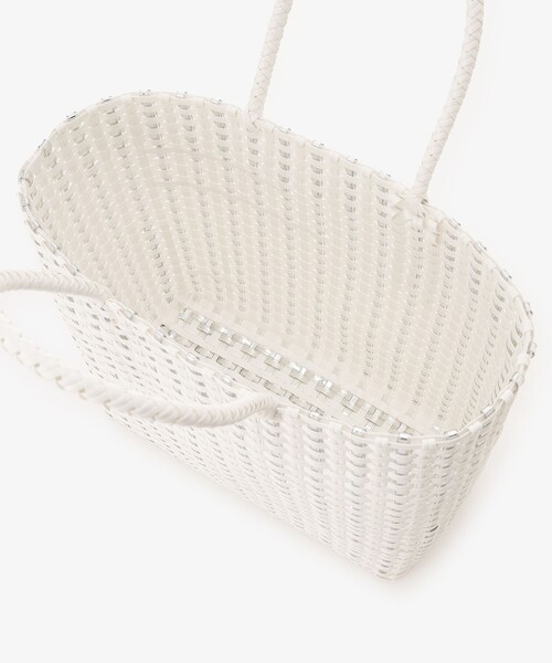 Afternoon Tea（アフタヌーンティー）の「ラメメルカドバッグ（かごバッグ・レディース・ホワイト/グリーン/ブラック・ONE SIZE）」の6枚目の写真