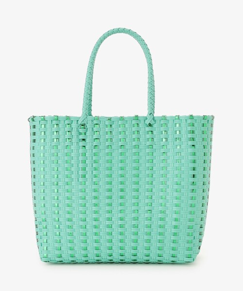 Afternoon Tea（アフタヌーンティー）の「ラメメルカドバッグ（かごバッグ・レディース・ホワイト/グリーン/ブラック・ONE SIZE）」の8枚目の写真