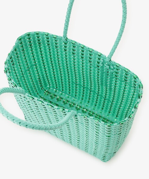 Afternoon Tea（アフタヌーンティー）の「ラメメルカドバッグ（かごバッグ・レディース・ホワイト/グリーン/ブラック・ONE SIZE）」の10枚目の写真