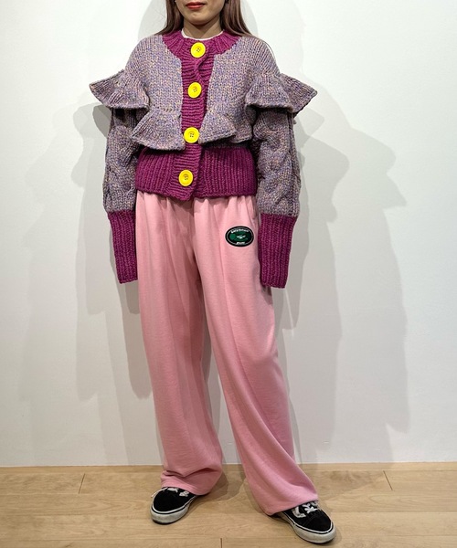 HOLIDAY（ホリデイ）の「CABLEKNIT RUFFLE CARDIGAN ケーブルニットラッフルカーディガン（カーディガン/ボレロ・レディース・ピンク/ブルー・ONE SIZE）」の10枚目の写真