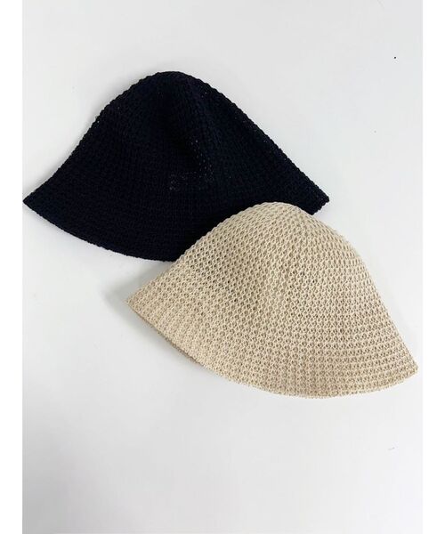 MERCURYDUO（マーキュリーデュオ）の「ペーパーバケハ（ハット・レディース・ブラック/オフホワイト・FREE）」の4枚目の写真