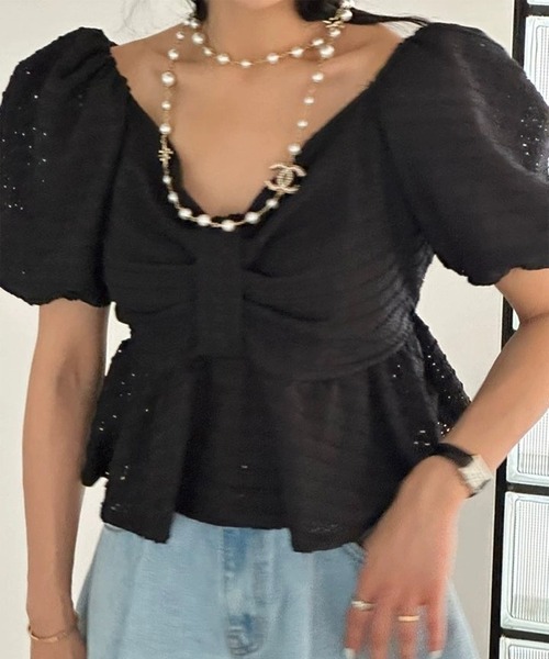 完売 Rene パフスリーブTシャツ