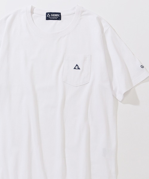 GERRY(ジェリー)の「【GERRY/ジェリー】ポケット付き ロゴ 半袖Tシャツ(Tシャツ/カットソー・メンズ・グリーン/ホワイト/グレイッシュベージュ/ネイビー/イエロー/ブラック・L/LL/M)」の1枚目の写真