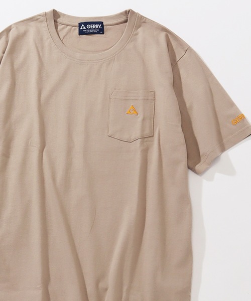 GERRY(ジェリー)の「【GERRY/ジェリー】ポケット付き ロゴ 半袖Tシャツ(Tシャツ/カットソー・メンズ・グリーン/ホワイト/グレイッシュベージュ/ネイビー/イエロー/ブラック・L/LL/M)」の3枚目の写真