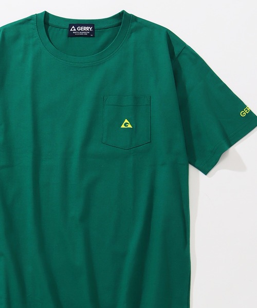 GERRY(ジェリー)の「【GERRY/ジェリー】ポケット付き ロゴ 半袖Tシャツ(Tシャツ/カットソー・メンズ・グリーン/ホワイト/グレイッシュベージュ/ネイビー/イエロー/ブラック・L/LL/M)」の4枚目の写真