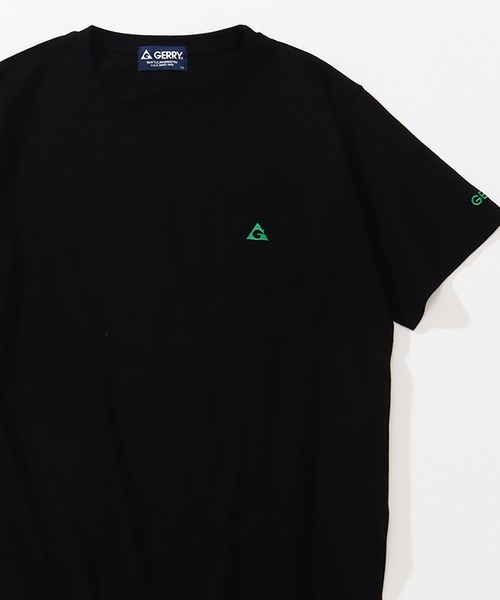 GERRY(ジェリー)の「【GERRY/ジェリー】ポケット付き ロゴ 半袖Tシャツ(Tシャツ/カットソー・メンズ・グリーン/ホワイト/グレイッシュベージュ/ネイビー/イエロー/ブラック・L/LL/M)」の2枚目の写真