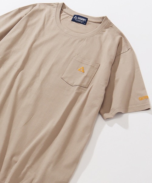 GERRY(ジェリー)の「【GERRY/ジェリー】ポケット付き ロゴ 半袖Tシャツ(Tシャツ/カットソー・メンズ・グリーン/ホワイト/グレイッシュベージュ/ネイビー/イエロー/ブラック・L/LL/M)」の16枚目の写真